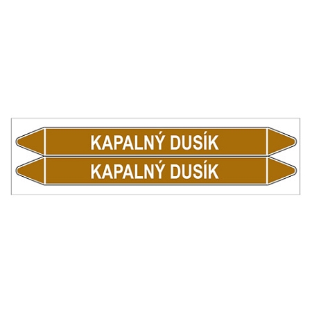 Značení potrubí, kapalný dusík,2 ks, 450 × 52 mm
